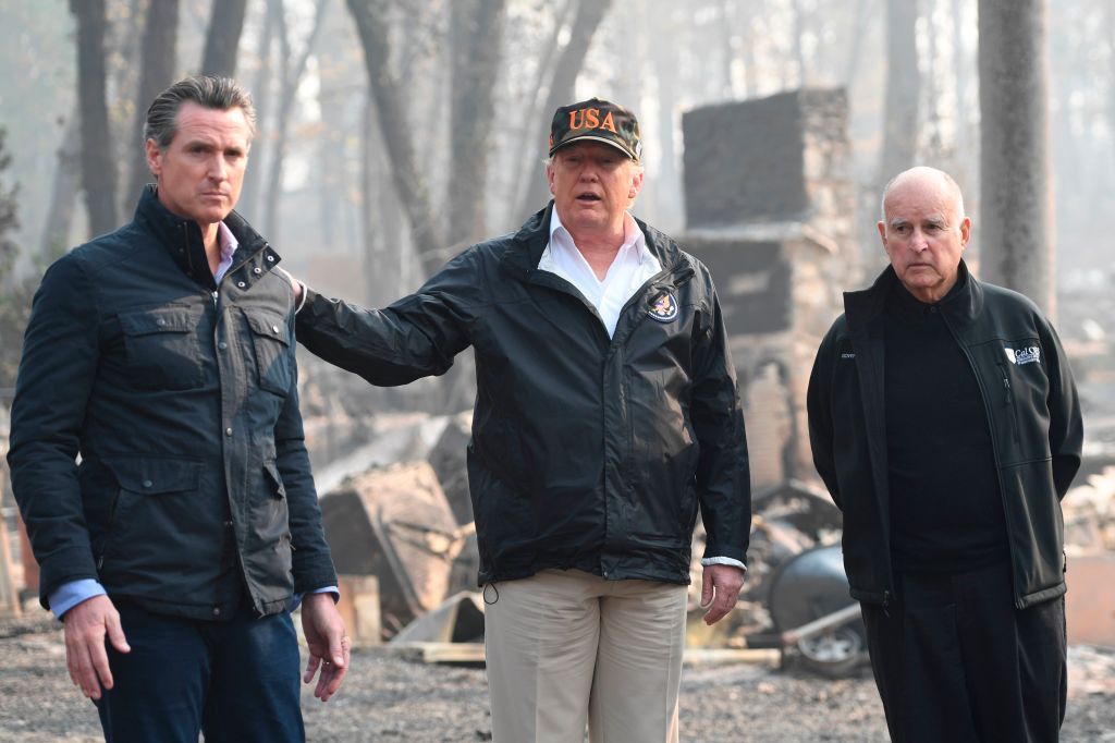 Gov. Gavin Newsom and President Trump