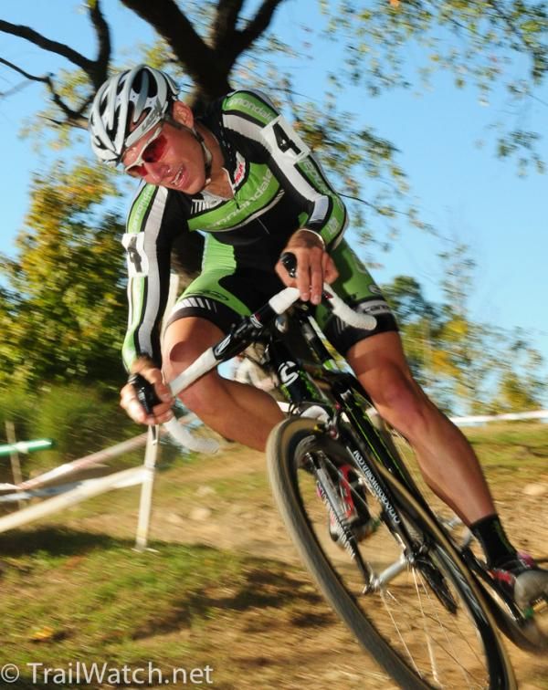 Jeremy Powers (Cannondale-Cyclocrossworld.com) with one lap to go