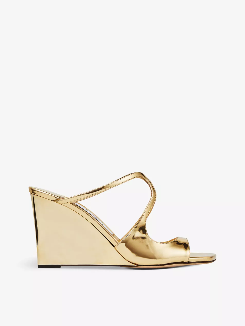 Anise 85 Patent-Leather Wedge Sandals