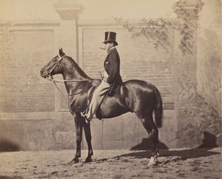 Man on horse. 