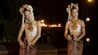 Mook does her traditional dance at the hotel