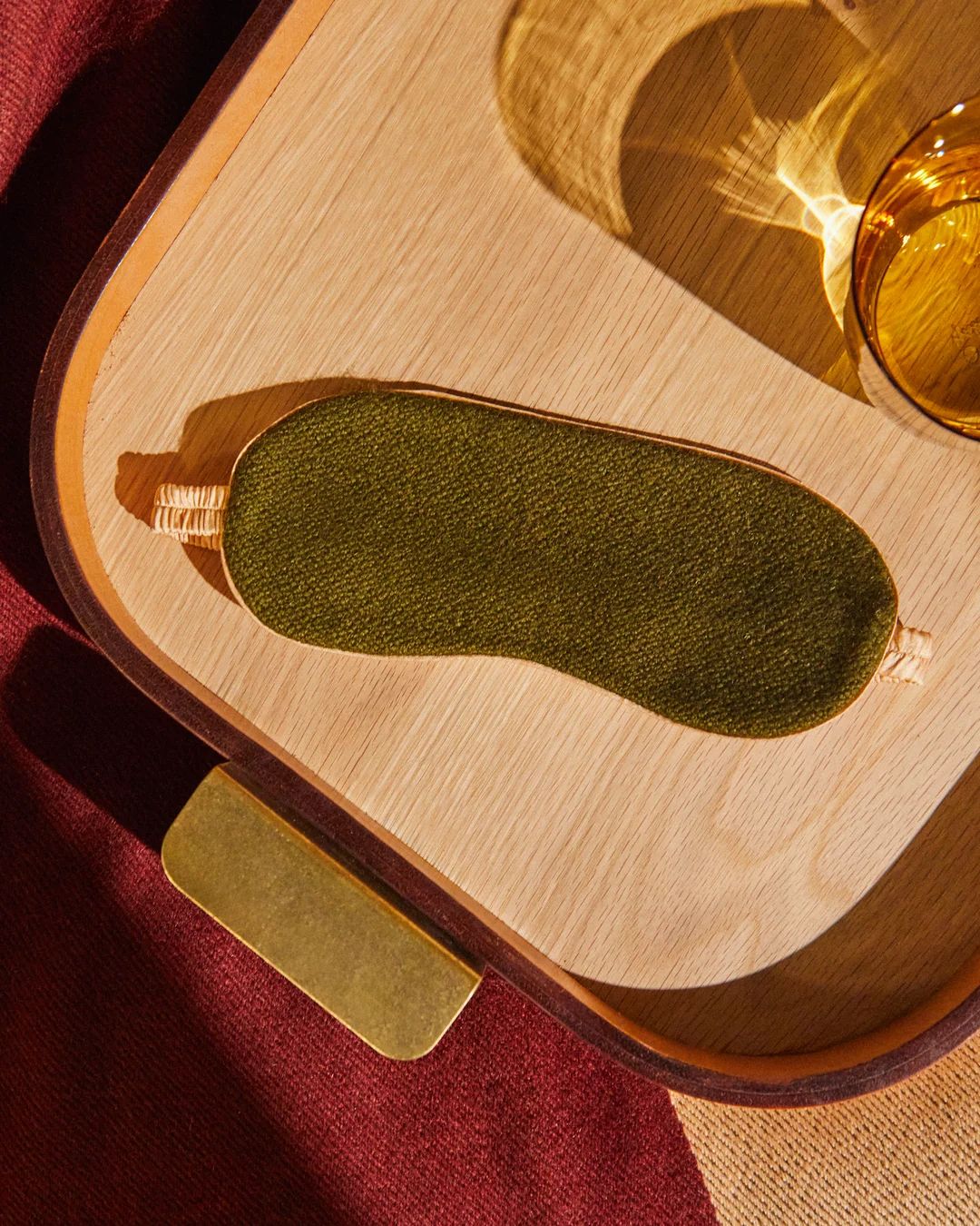 Handwoven Cashmere and Silk Eye Mask.