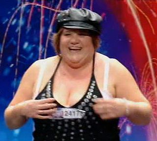 Although Simon Cowell gave her the thumbs down, the full-time mum made it through to the next round