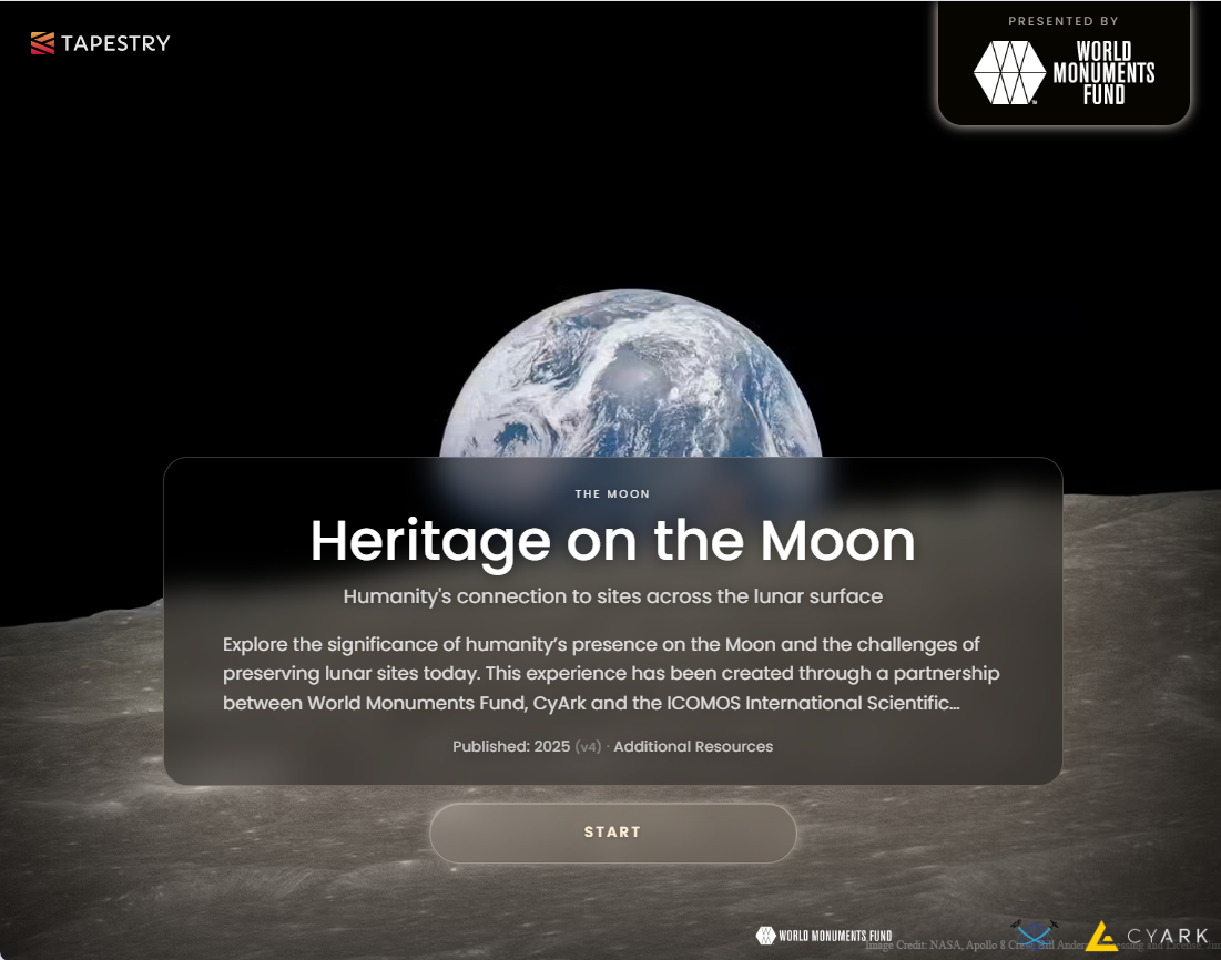 screenshot of Tapestry moon experience