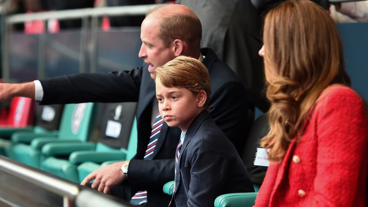 The Prince and Princess of Wales with Prince George