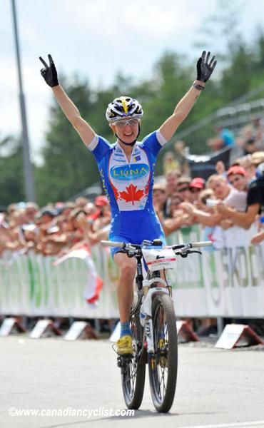 Catharine Pendrel (Luna) takes her second World Cup victory of the season