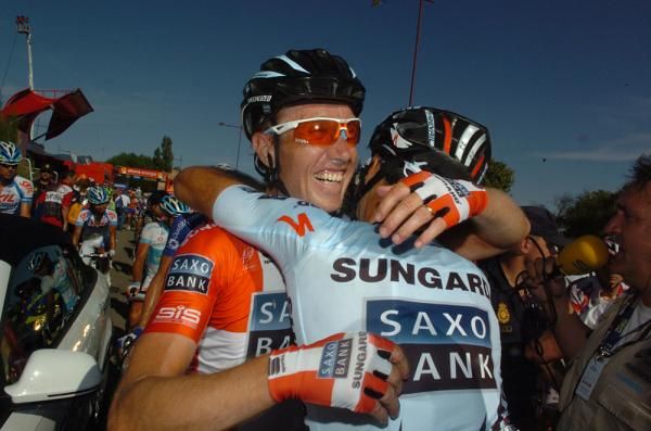 Hugs for Haedo after his win