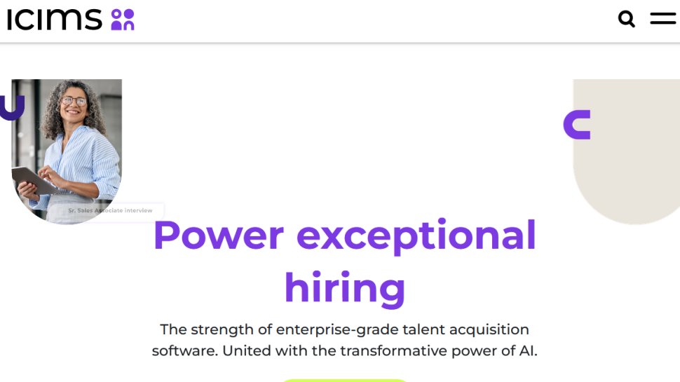 iCIMS website screenshot (March 2026).