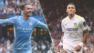 Jack Grealish of Manchester City and Raphinha of Leeds United could both feature in the Manchester City vs Leeds United live stream