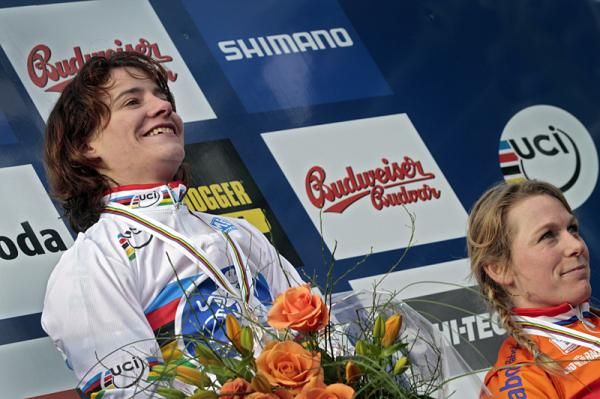Marianne Vos (Netherlands) is world champion for the third time in 'cross.
