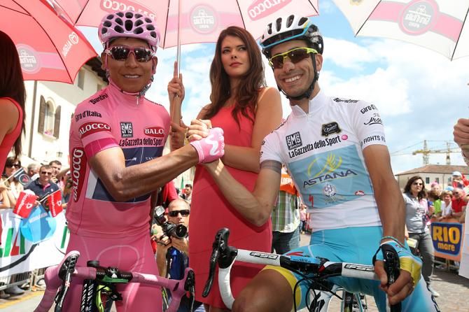 Nairo Quintana and Fabio Aru at the start