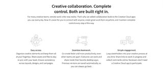 Creative Cloud's webpage discussing its features