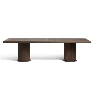 oka dark wood dining table
