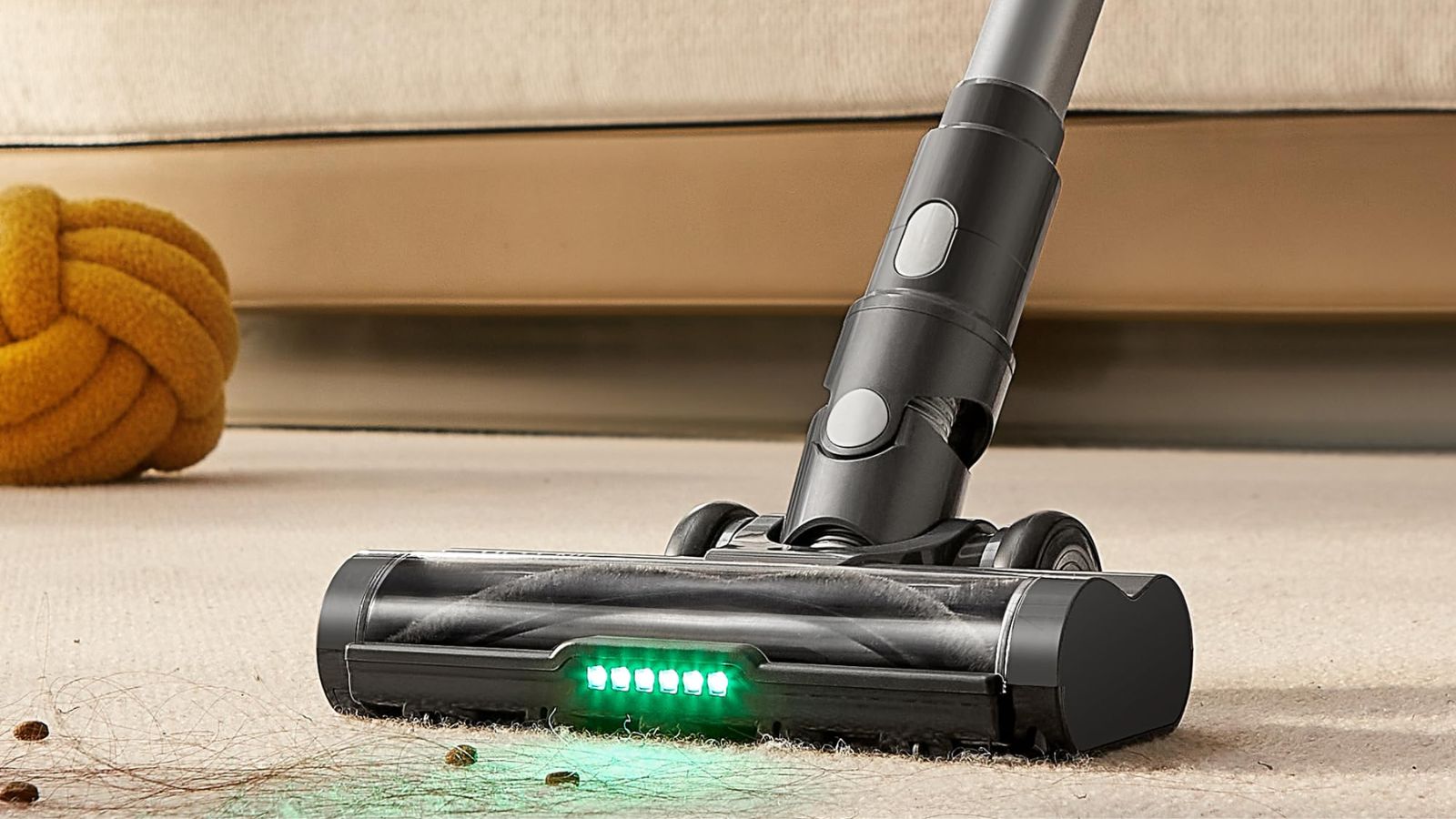U12 Vesla Cordless Vacuum Cleaner, 450W 30Kpa Powerful Stick Vacuum with  Car Dashboard Like Screen