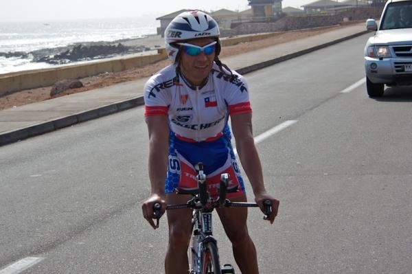 Marco Arriagada (T-Banc Sketchers) knows he's won another time trial title.