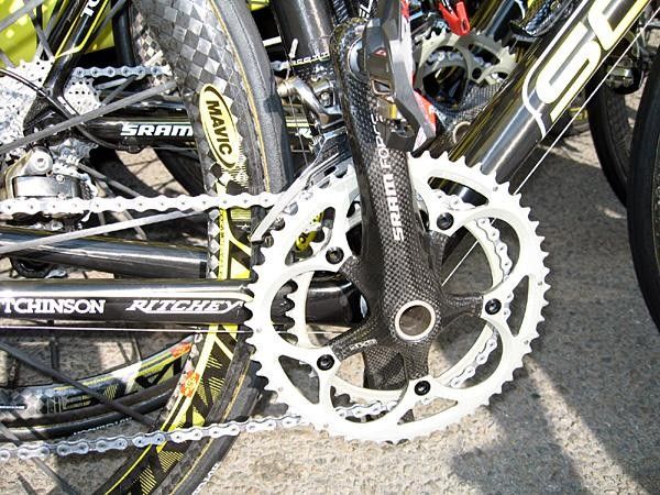 SRAM cranks on Riccardo Ricc&ograve;'s Scott.