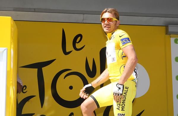 Rinaldo Nocentini (AG2R La Mondiale) prior to stage eight