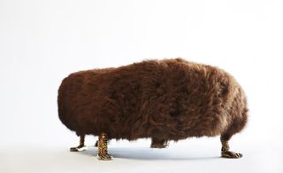 The 'Unique Beast' bench is covered in Wyoming Buffalo fur