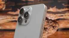 Apple iPhone 15 Pro Max in front of stalactite photo