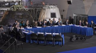 The National Space Council, meeting Feb. 21 at the Kennedy Space Center, heard testimony about both the threats and opportunities of China's space program.