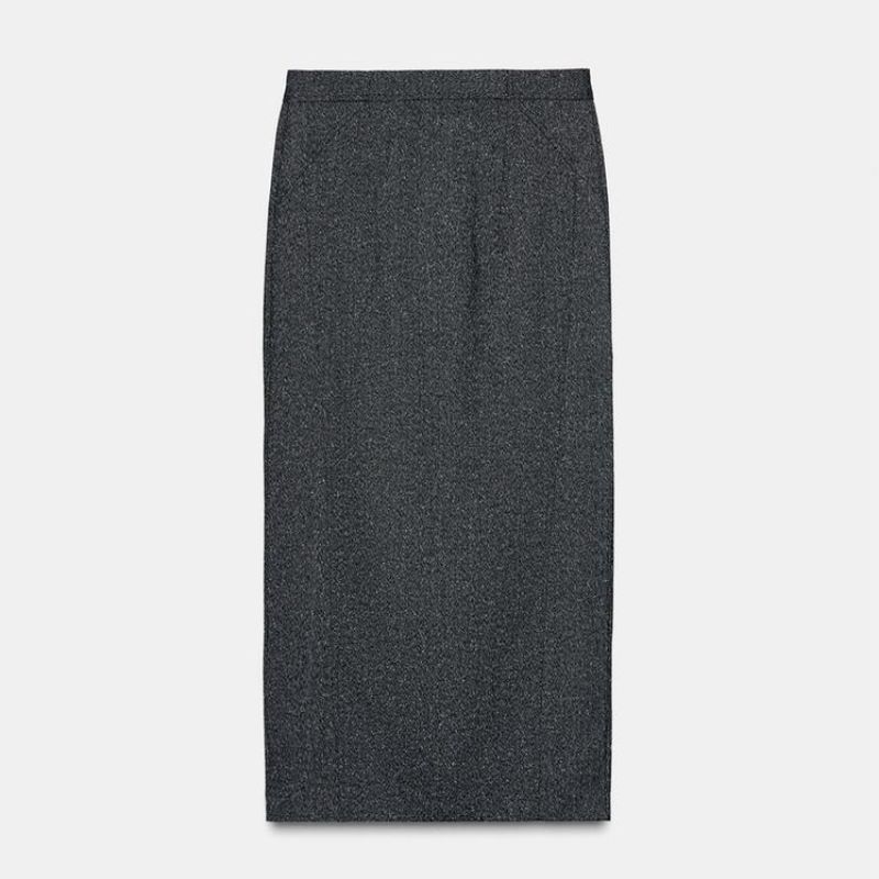 grey pencil skirt