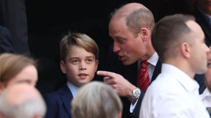 Prince William and Prince George at the Rugby World Cup