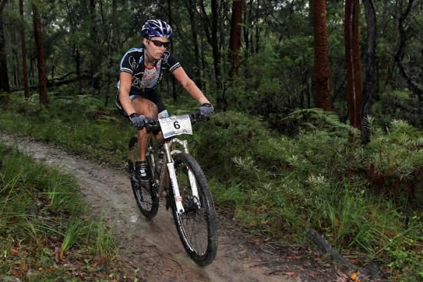 Lindsay Gorrell on the way to winning the elite women's race