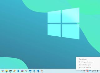 Windows Security icon in the taskbar