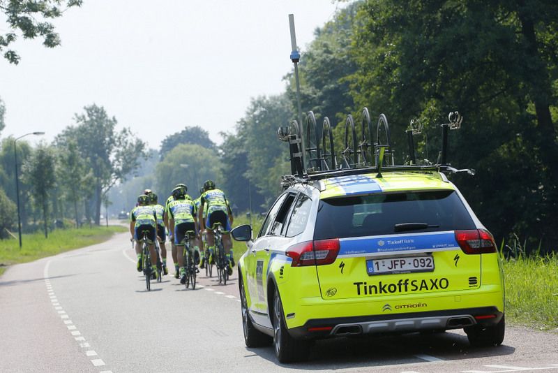 Following the Tinkoff-Saxo training ride