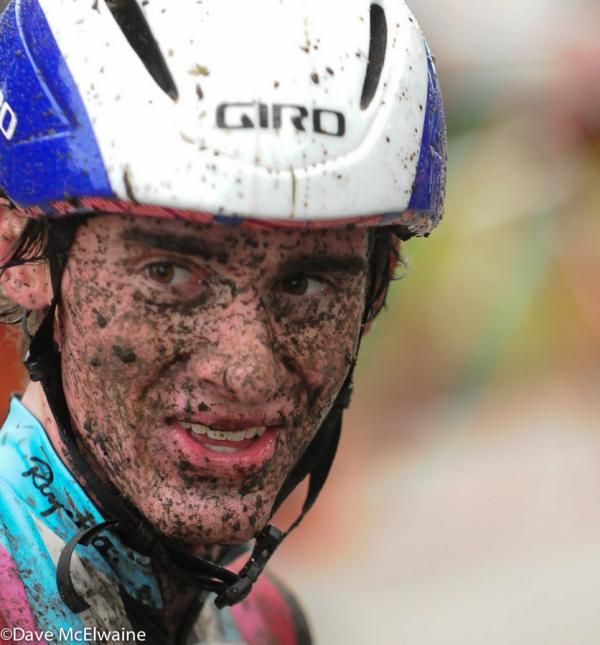 Zach McDonald (Rapha Focus) after winning his first UCI race