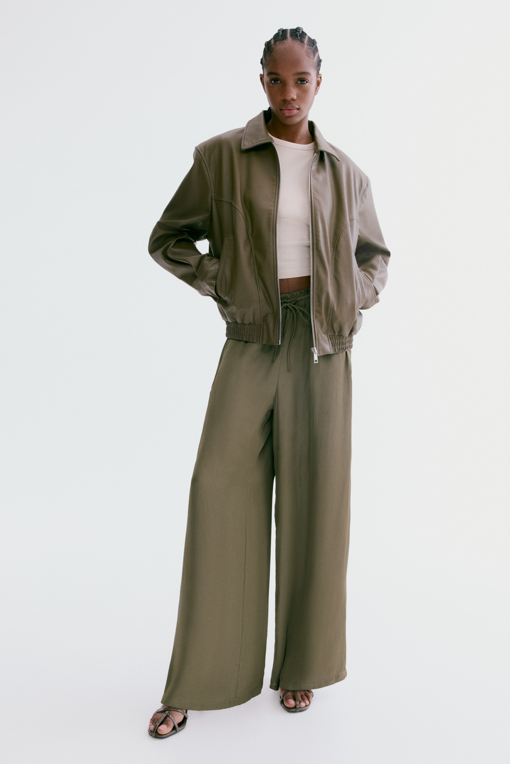 Satin Drawstring Pants