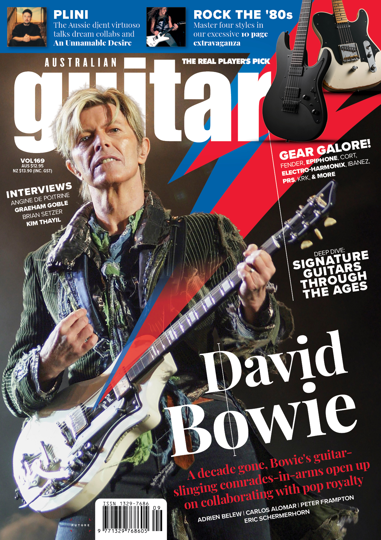A magazine cover featuring David Bowie