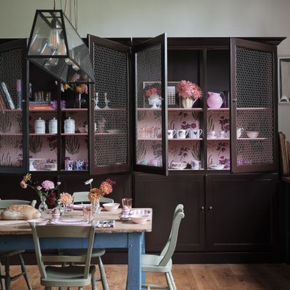 Farrow & Ball Cola in a kitchen