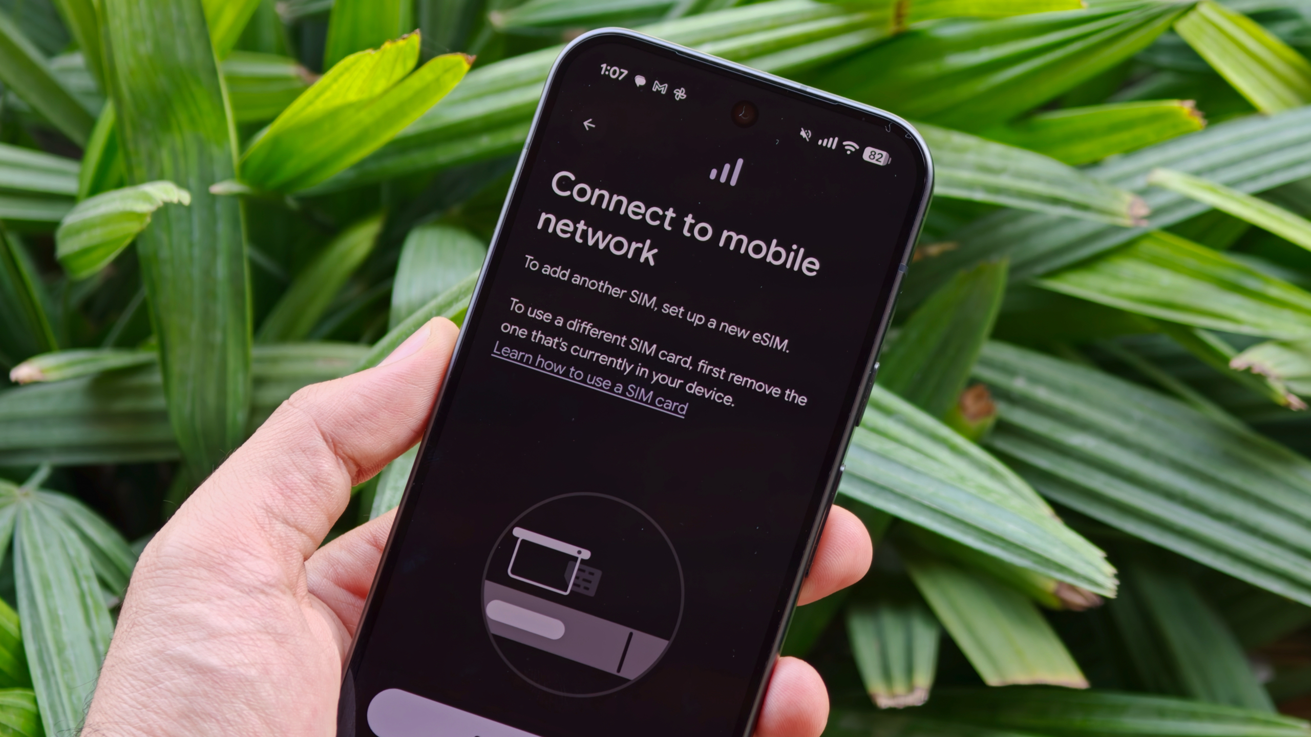 Connecting a SIM to mobile network settings on a Google Pixel Android device