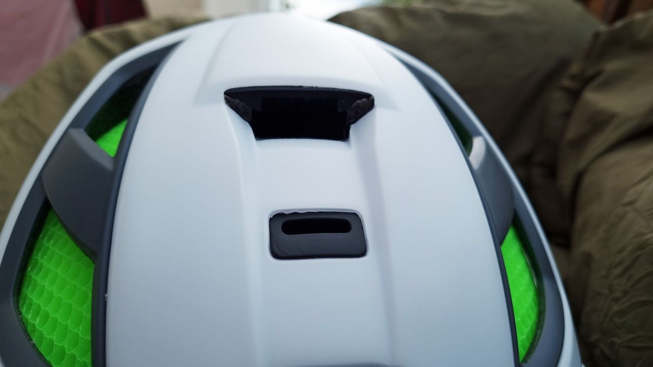 A close up of the GoPro mounting option