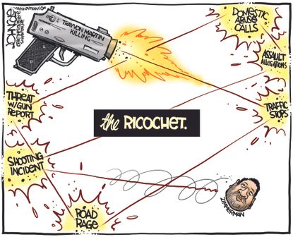 Editorial cartoon U.S. George Zimmerman shooting