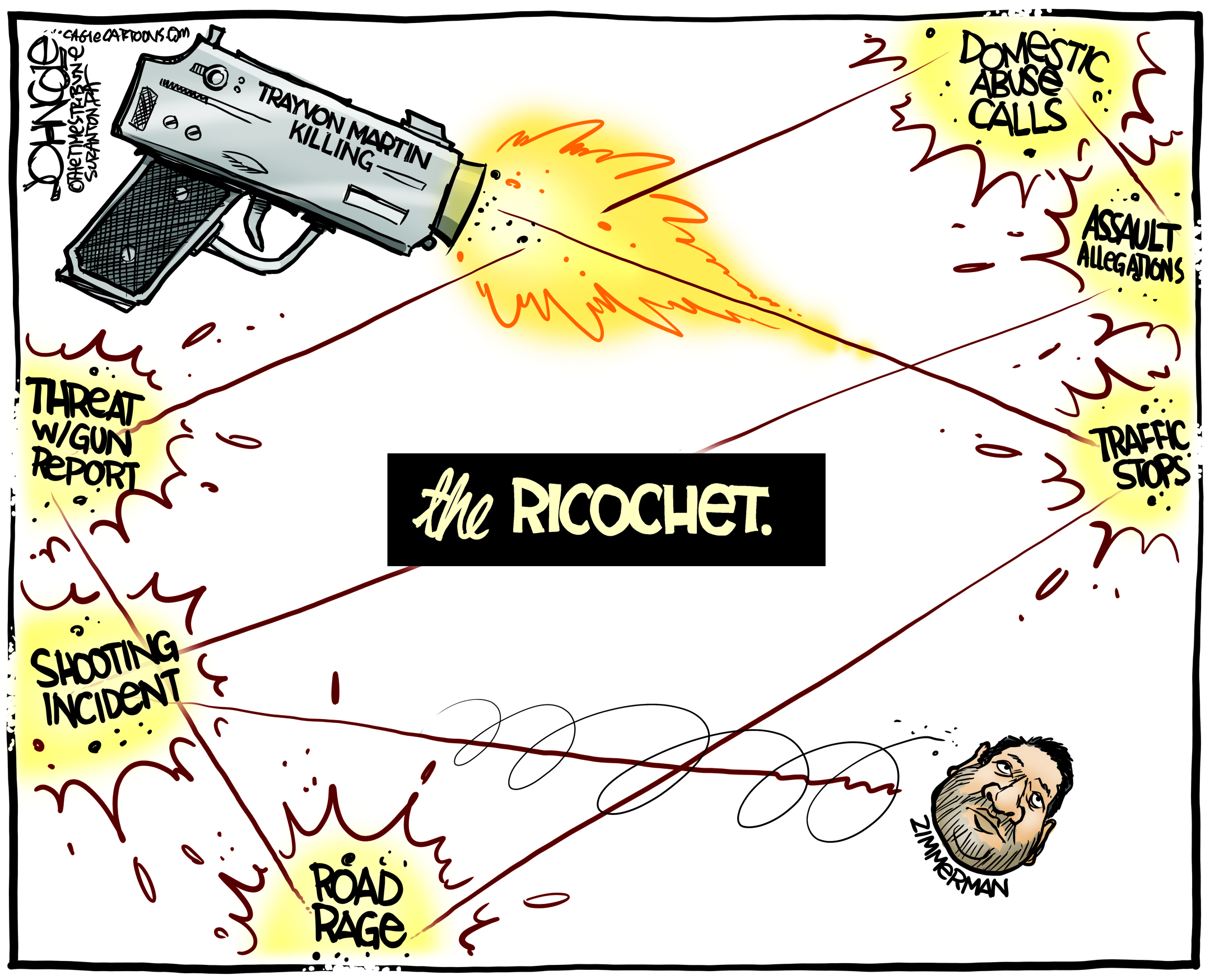 Editorial cartoon U.S. George Zimmerman shooting