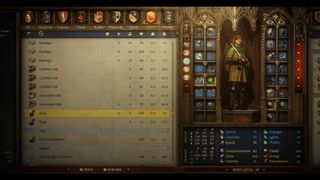 Kingdom Come: Deliverance 2 screenshot of the inventory menu showing Henry's high charisma stat and six lots of soap