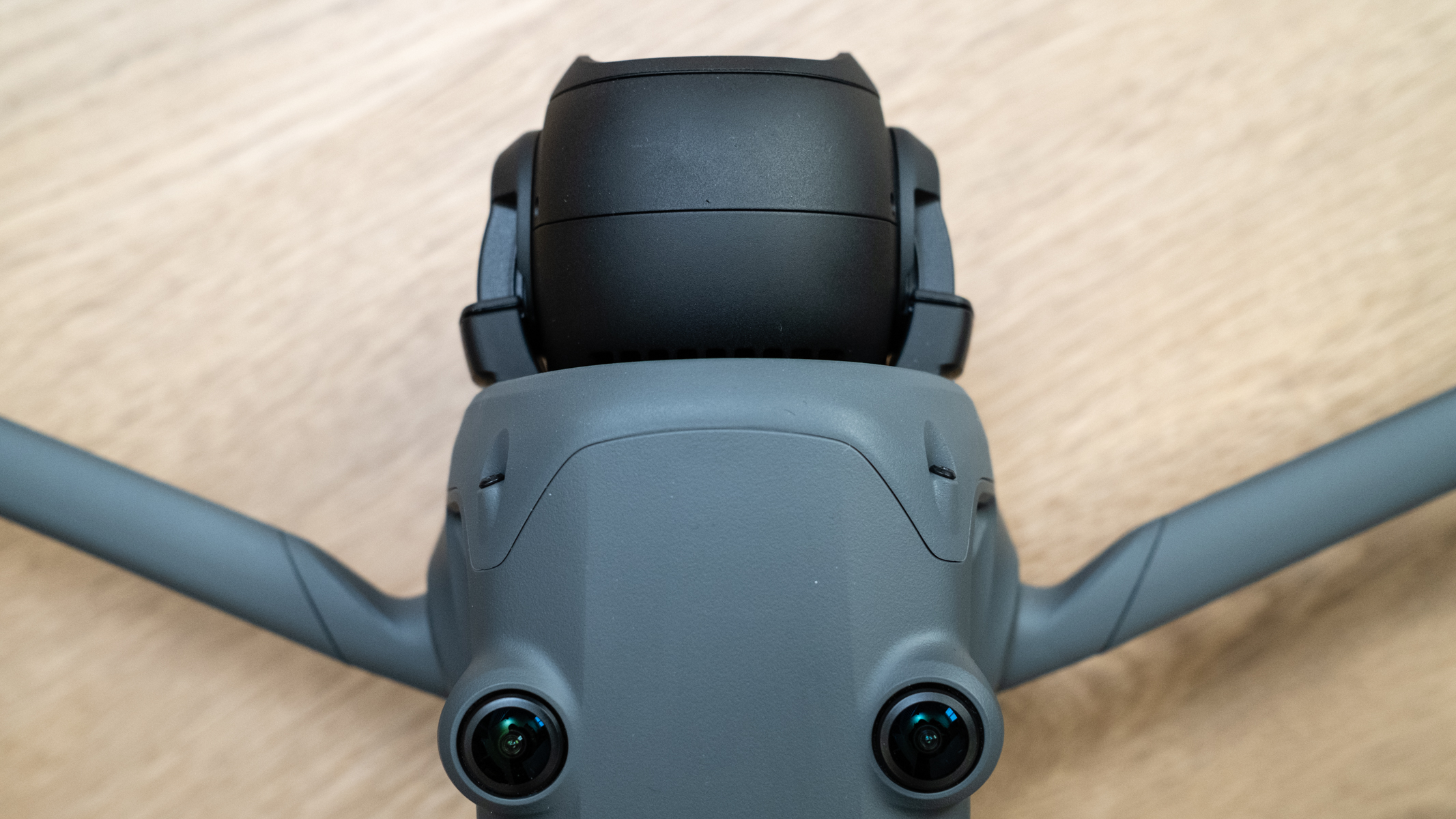DJI Mavic 4 Pro camera and gimbal from above