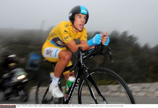 Richie Porte heads for the overall win 2013