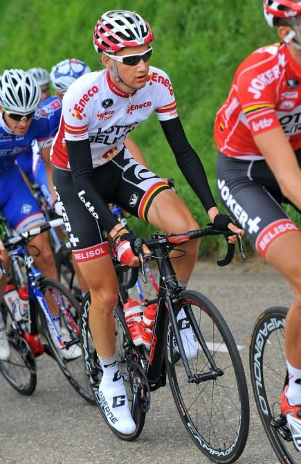 Tim Wellens in the race leaders jersey