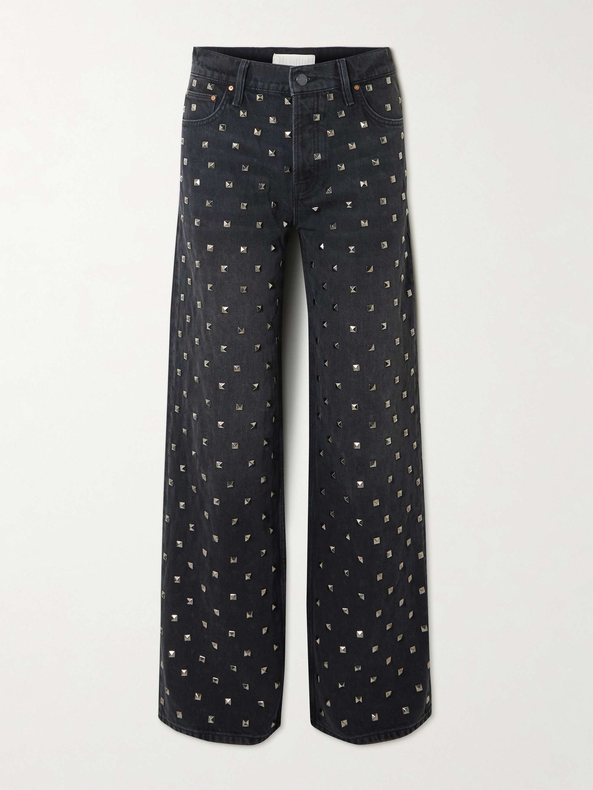 The Smoothie Sneak Studded High-Rise Wide-Leg Recycled Jeans