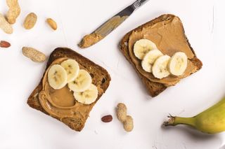 Healthy snack ideas: peanut butter on toast