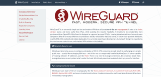 Wireguard vs. OpenVPN: Screenshot of WireGuard website
