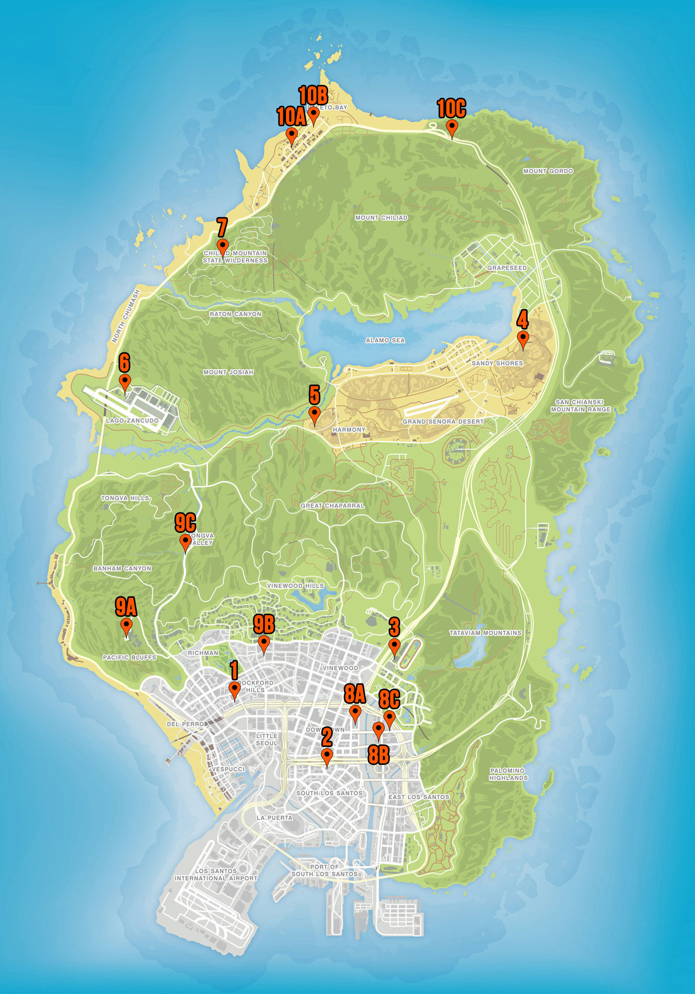 Mapa GTA V – Grand Theft Auto 5 – AC