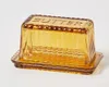 Oliver Bonas Yellow Glass Butter Dish