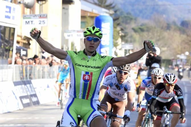 Peter Sagan (Cannondale) chalks up win number three of the season.