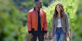 Amber Stevens West and Shamier Anderson in Love Jacked