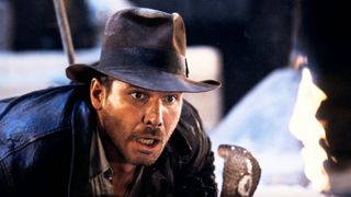 Harrison Ford as Indiana Jones in "Indiana Jones and the Raiders of the Lost Ark" movie