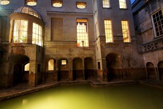 roman bathhouse in bath, england